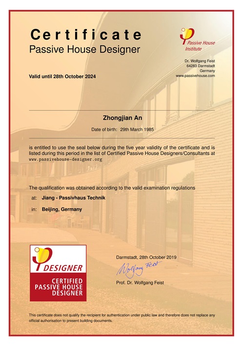Certified Passive House Designer