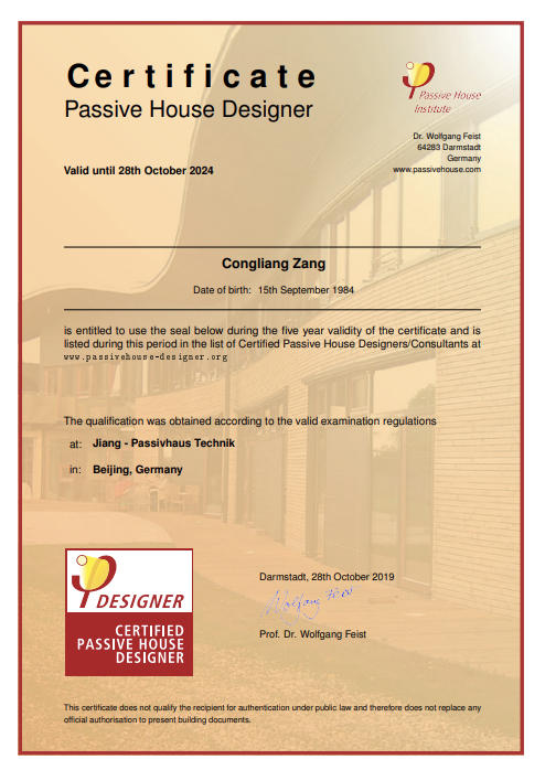 Certified Passive House Designer
